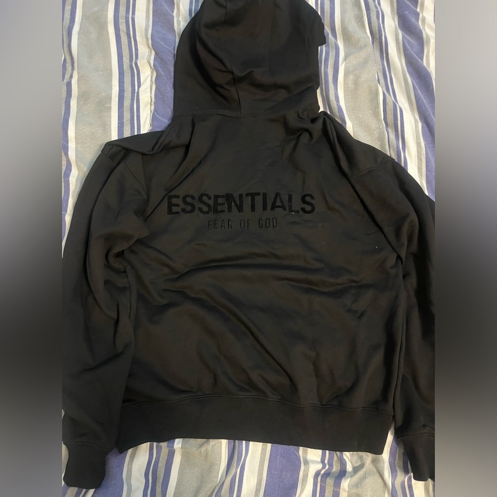 Black Essentials Hoodie (Size Medium)